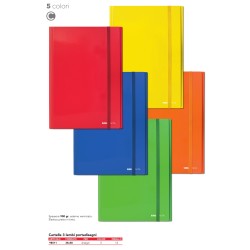 Cartellina 3 lembi con elastico Tinta Unita 35x50