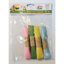 Cf. 4 matassine rafia carta 10 metri 4 colori