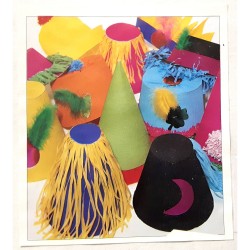 Confezione 25 Cappelli carta crespa assortiti