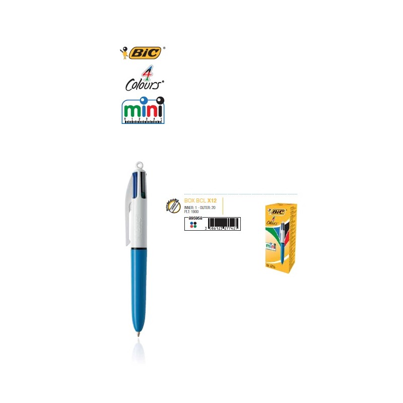 Penna a sfera Bic 4 Colours Mini Bic | Penne 4 colori e multifunzione 