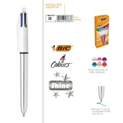 Bic 4 Colours Shine fusto metal e colori assortiti Bic | Penne 4 colori e multifunzione 