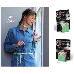 Espositore 30 paia stringhe 15mm Fiori