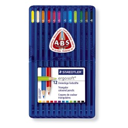 Astuccio plastica 12 Pastelli Ergosoft ABS