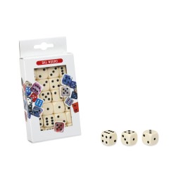 Astuccio da 24 dadi puntati colore avorio mm18.