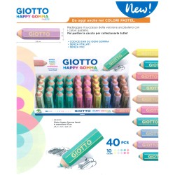 Espositore 40 Giotto Happy gomma 10 col pastello