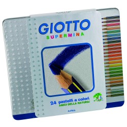 Pastelli Giotto Supermina 24 pz in scatola metallo