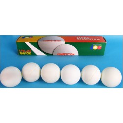 6 Palline Ping Pong con cucitura in scatola