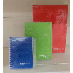 Mini quaderno c/spir s/f Tinta Unita soft touch