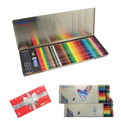 Scatola metallo 52 pz Pastelli +acc. Tinta Unita