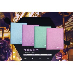 Portalistini PPL A4 TU GLAMOUR 60 buste  4 colori