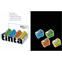 Espositore 48 temperino metallo 2 Fori in 4 colori