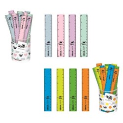 Assortimento 24 Righelli 15cm in metallo K&Q