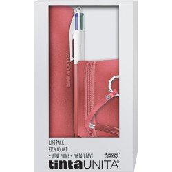 Gift Set tombolino +portamon/chiavi + BIC 4 Colori