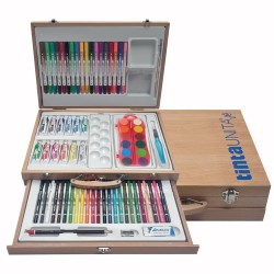 Valigetta Legno 3 Piani Tinta Unita Big Art