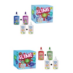 Set Slime 2 colle glitter 147ml multicol + 2 attiv