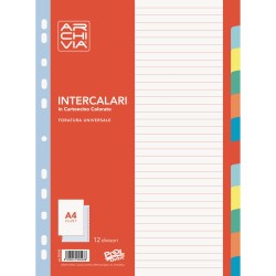 Intercalare cartoncino 12 Tacche Archivia