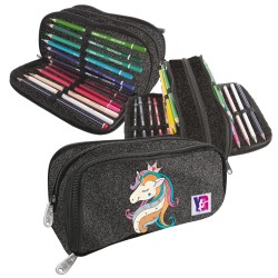 Bustina attrezzata UNICORNO nero YP