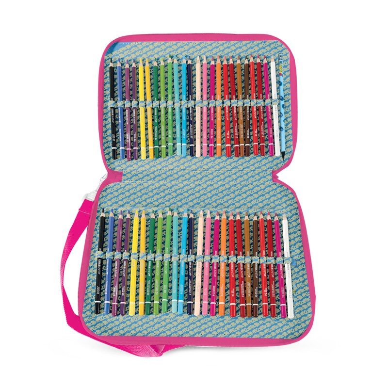 MCT Astuccio Maxi con tracolla con 48 pastelli TU Pool Over - Licenze | Astuccio 2 zip 