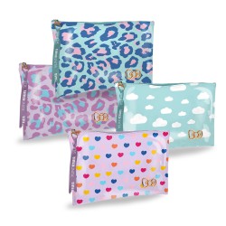 Bustina Piatta PU vernice Tinta Unita Hello Kitty