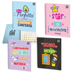 Maxi spirale Tinta Unita Zoo 70fg 80gr + Stickers