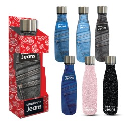 Borraccia 500ml Tinta Unita Jeans