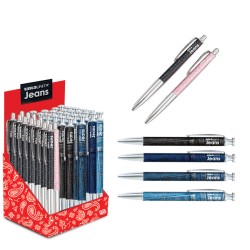 Penne a sfera a scatto Tinta Unita Jeans