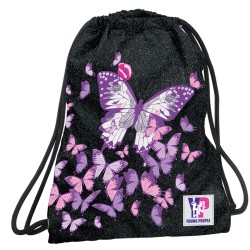 Sakky Bag  cm 40x35 YP Farfalla/Unicorno nero