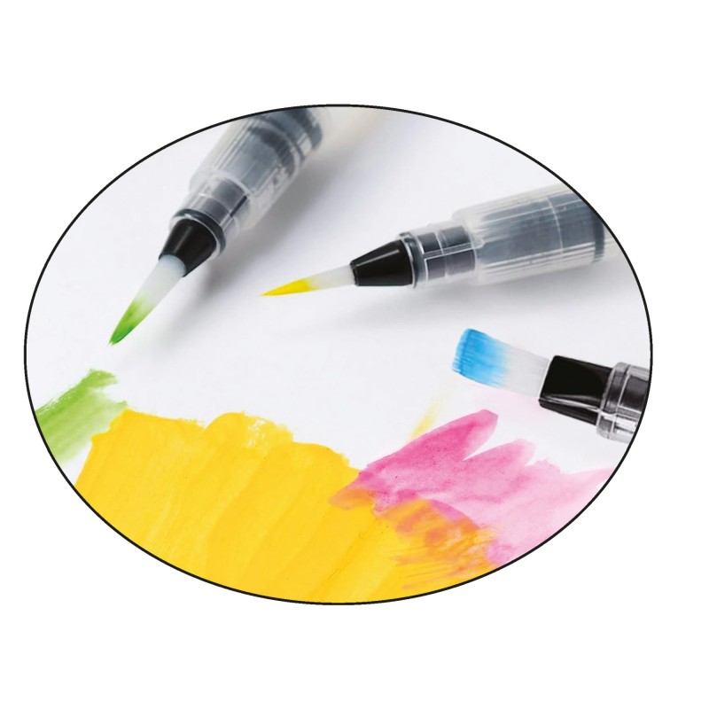 Esp. Water Brush Tinta Unita 24 medi +12 set 3 mis Pool Over - Tinta Unita | Pennelli e accessori pittura 