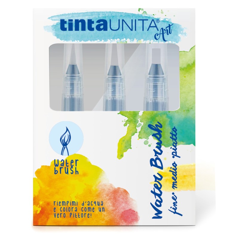 Esp. Water Brush Tinta Unita 24 medi +12 set 3 mis Pool Over - Tinta Unita | Pennelli e accessori pittura 