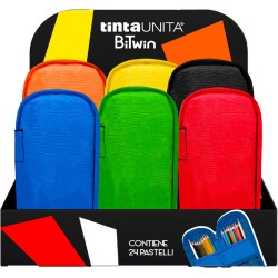 Astuccio BiTwin con 24 pastelli Tinta Unita 4.0