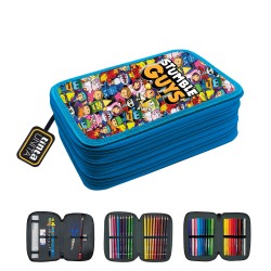 Astuccio 3 Zip AZZURRO TU Stumble Guys