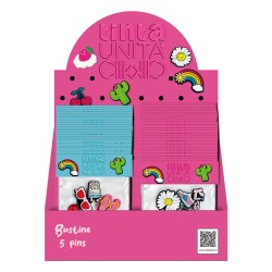 Confezione con 5 Pins decorative TU Click