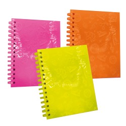 Quaderno spirale A5 cop. PVC TU Glow 100gr 60fg